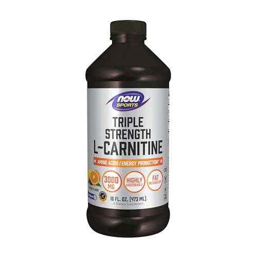 NOW Sports Nutrition L-Carnitina Líquida Triple Fuerza 3000 mg, Sabor Cítrico, 16 Onzas - imagen 2