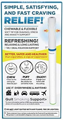 Inhalador Sin Humo para Dejar de Fumar con Punta Suave y Agarre Masticable, Apoyo a la Fijación Oral, Estudio Clínico, Ayuda para Dejar de Fumar (1 - imagen 2