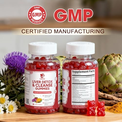 Paquete de 2 Gomitas Detox y Reparación Hepática Lukaree | Suplemento Sin Azúcar de Cardo Mariano con Alcachofa y L-Glutatión - Soporte Herbal Ultra - imagen 8
