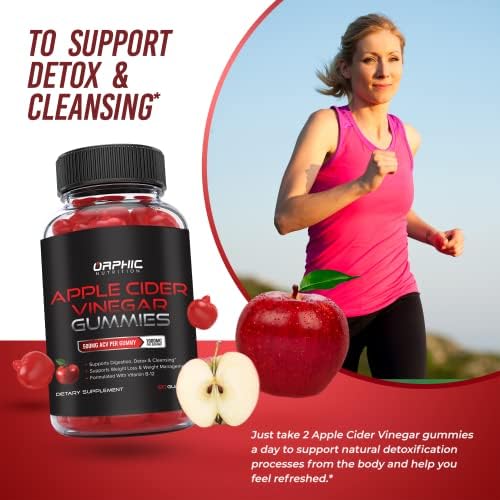 Gomitas de Vinagre de Manzana ORPHIC NUTRITION 1000mg - ACV sin filtrar con Vitamina B12, Betabel y Granada (120 piezas) - imagen 5