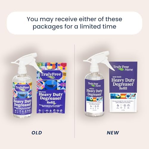 Desengrasante Truly Free de Alta Dureza - Removedor de Grasa y Limpiador de Suciedad para Cocina, Automotriz y Más, 16 oz + 2 Recargas de 3 oz, Sin - imagen 2