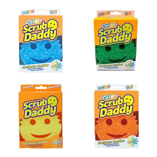 Set de Esponjas Scrub Daddy - Colores Variados - Esponja de Cocina Multipropósito Sin Rayones - Libre de BPA y Hecha de Espuma Polimérica - - imagen 5