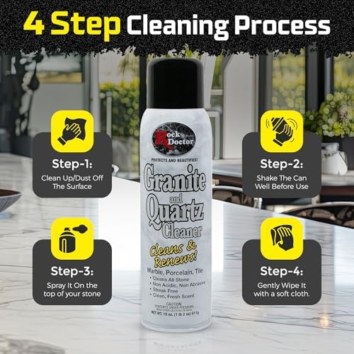 Limpiador Rock Doctor para Granito, Renueva Superficies, Spray de Limpieza para Encimeras de Granito/Mármol, Pack de 2 de 18 Fl Oz - imagen 5