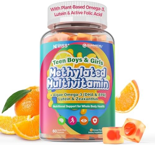 Gomitas Multivitamínicas Metiladas para Adolescentes y Niños con Metilfolato, Metil B12 y Omega 3, Vitaminas para Chicos y Chicas de 10 a 19 Años con - imagen 1