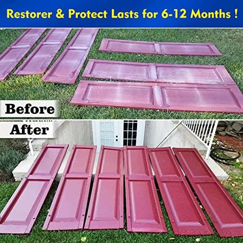 RENOVADOLT Restaurador de Color para Exteriores 16.5oz - Restaurador de Plástico y Vinilo para Persianas, Protege de Daños por Sol y Oxidación - imagen 2
