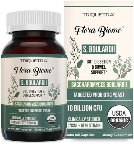 Saccharomyces Boulardii Orgánico - 10 Mil Millones CFU - Cepa Probiótica Validada Clínicamente CNCM I-1079 - Apoyo Digestivo y Salud Intestinal - 60 - imagen 1