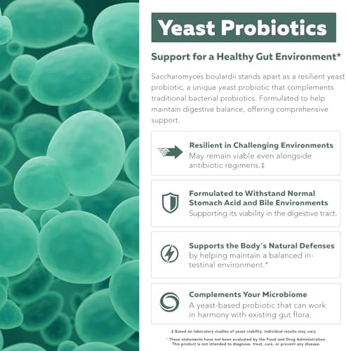 Saccharomyces Boulardii Orgánico - 10 Mil Millones CFU - Cepa Probiótica Validada Clínicamente CNCM I-1079 - Apoyo Digestivo y Salud Intestinal - 60 - imagen 6