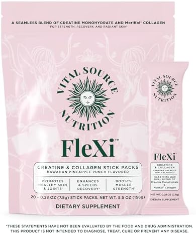 Vital Source Nutrition - Flexi - Paquetes de Stick de Creatina y Colágeno - 5g de Creatina Monohidratada + 1g de Colágeno MoriKol - Apoya Fuerza, - imagen 5