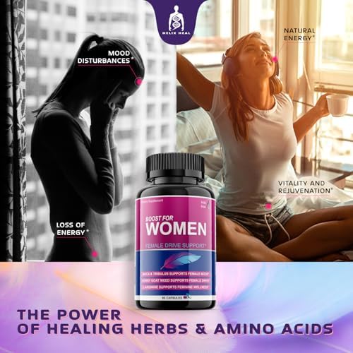 Helix Heal Aumentador de Libido para Mujeres de Acción Rápida con Hierba de Cabra Apasionada - Pastillas para el Deseo Femenino con Maca, Tribulus, - imagen 4
