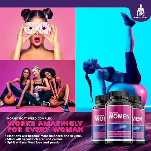 Helix Heal Aumentador de Libido para Mujeres de Acción Rápida con Hierba de Cabra Apasionada - Pastillas para el Deseo Femenino con Maca, Tribulus, - imagen 5