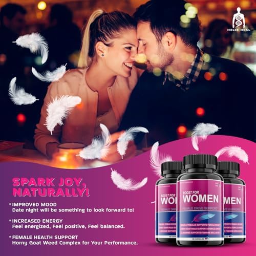 Helix Heal Aumentador de Libido para Mujeres de Acción Rápida con Hierba de Cabra Apasionada - Pastillas para el Deseo Femenino con Maca, Tribulus, - imagen 6