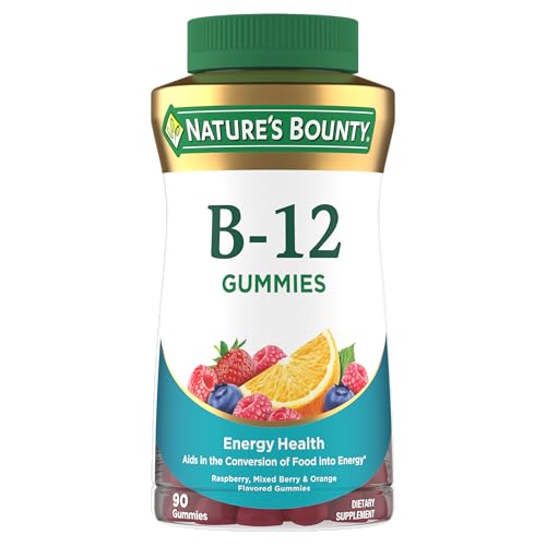 Gomitas de Vitamina B12 de Nature's Bounty, Suplemento Dietético, Apoya el Metabolismo Energético y la Salud del Sistema Nervioso, Sabor Frutas - imagen 2