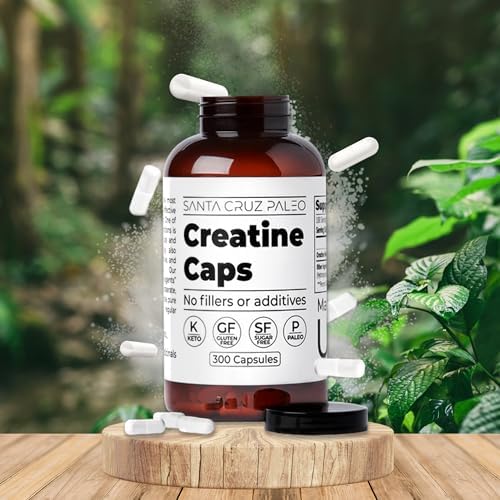 Cápsulas de Creatina Paleo Santa Cruz, 2500mg, 100 Porciones, Sin Gluten, Keto, Sin Azúcar, Sin Rellenos ni Aditivos, 300 Cápsulas - imagen 7