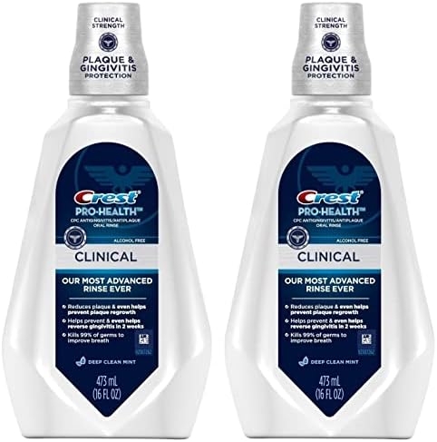 Enjuague Bucal Crest Pro-Health Clinical CPC Antigingivitis/Antiplaque Sabor Menta Profunda, 473 ml (Paquete de 2) - imagen 1
