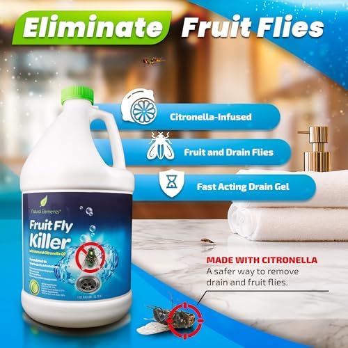 Insecticida Natural para Moscas de la Fruta | Moscas de Drenaje, Mosquitos, Hormigas Voladoras | Uso en Casa y Comercial | Gel No Tóxico | 1 Galón | - imagen 2