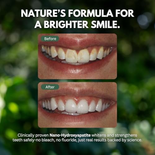 Tabletas de Pasta de Dientes PRIMALS Sin Flúor - Hidroxiapatita Nano - Sin Sabores Artificiales ni Plástico - Remineraliza y Blanquea Dientes - 60 - imagen 6