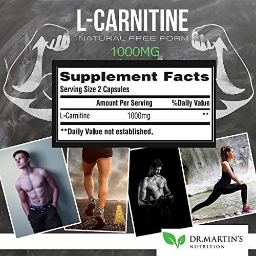 L-Carnitina Extra Fuerte DR. MARTIN'S - 200 Cápsulas - 1000mg por Porción - Aumenta tu Metabolismo y Mejora tu Rendimiento - imagen 8