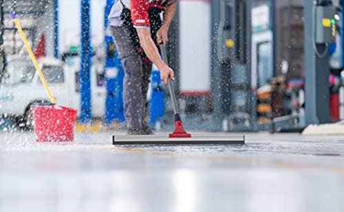 Squeegee Profesional DSV Estándar para Piso de Concreto, 24 Squeegee Pesado con Mango Telescópico 30”–57” para Piso, Garage, Deck, Baño y Ventanas - imagen 2