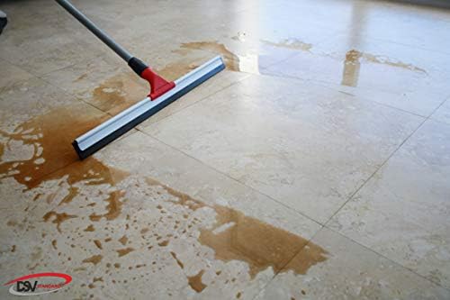 Squeegee Profesional DSV Estándar para Piso de Concreto, 24 Squeegee Pesado con Mango Telescópico 30”–57” para Piso, Garage, Deck, Baño y Ventanas - imagen 3