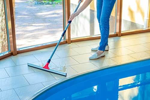 Squeegee Profesional DSV Estándar para Piso de Concreto, 24 Squeegee Pesado con Mango Telescópico 30”–57” para Piso, Garage, Deck, Baño y Ventanas - imagen 5