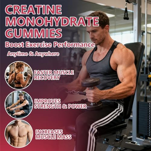 Gomitas de Creatina Crasye 5000mg para Hombres y Mujeres, Creatina Monohidratada con BCAA y Taurina, Suplemento Pre-Entrenamiento Sin Azúcar - 120 - imagen 6