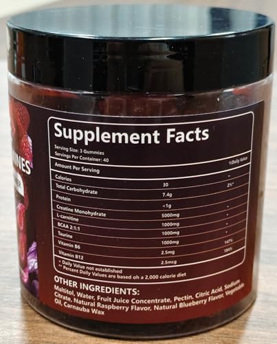 Gomitas de Creatina Crasye 5000mg para Hombres y Mujeres, Creatina Monohidratada con BCAA y Taurina, Suplemento Pre-Entrenamiento Sin Azúcar - 120 - imagen 8