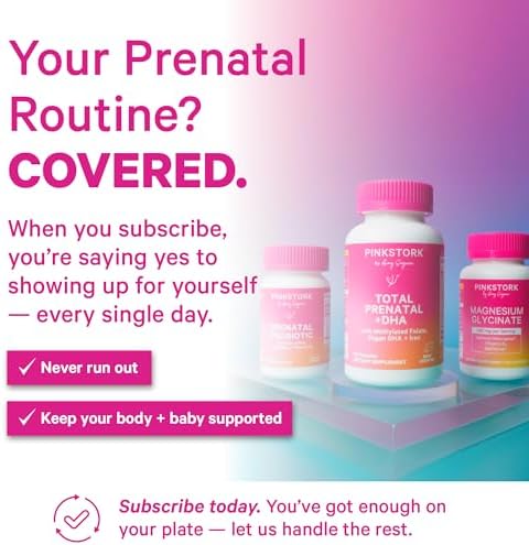 Pink Stork Choline - 550 mg de Bitartrato de Colina de VitaCholine para Mamás Embarazadas y Postparto - Vitamina Prenatal para Salud Cognitiva Fetal - imagen 4