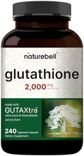 Suplemento de Glutatión NatureBell 2,000mg por Porción, 240 Cápsulas Veganas | 98%+ Pureza Verificada, Glutatión Reducido Bioavailable, Antioxidante - imagen 1