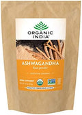 Polvo de Ashwagandha Orgánico ORGANIC INDIA - Suplemento Herbal Vegano, Sin Gluten, Kosher, No GMO - Alivio del Estrés, Energía y Sueño - Bolsa de 1lb - imagen 1