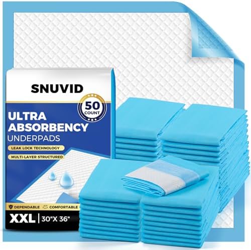 Protector desechable absorbente XXL (30 x 36) - Almohadillas impermeables para cama | Secado rápido, ultra gruesas para incontinencia severa | - imagen 1