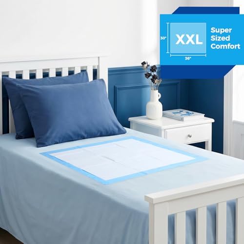 Protector desechable absorbente XXL (30 x 36) - Almohadillas impermeables para cama | Secado rápido, ultra gruesas para incontinencia severa | - imagen 2