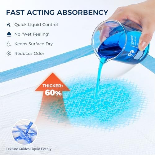 Protector desechable absorbente XXL (30 x 36) - Almohadillas impermeables para cama | Secado rápido, ultra gruesas para incontinencia severa | - imagen 3