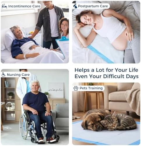 Protector desechable absorbente XXL (30 x 36) - Almohadillas impermeables para cama | Secado rápido, ultra gruesas para incontinencia severa | - imagen 8