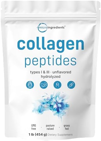 Micro Ingredients Colágeno Hidrolizado en Polvo, 1 lb | Colágeno Tipo I y III para Mujeres y Hombres | Proteína de Colágeno Bovino Sin Sabor | Fácil - imagen 1