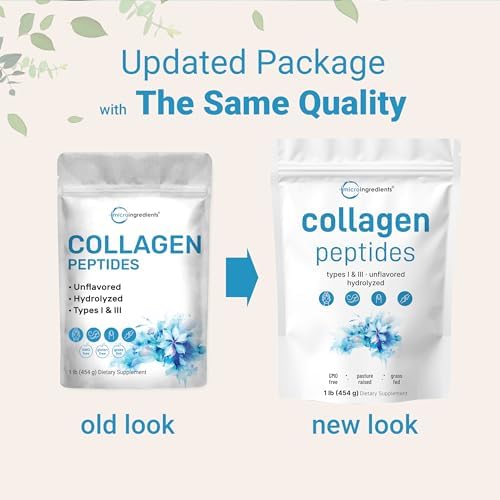 Micro Ingredients Colágeno Hidrolizado en Polvo, 1 lb | Colágeno Tipo I y III para Mujeres y Hombres | Proteína de Colágeno Bovino Sin Sabor | Fácil - imagen 3