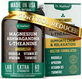 Suplemento Reductor de Cortisol y Soporte Adrenal – Alivio Natural del Estrés con Ashwagandha KSM-66, Magnesio, L-Theanina, Rhodiola, Apigenina, - imagen 1