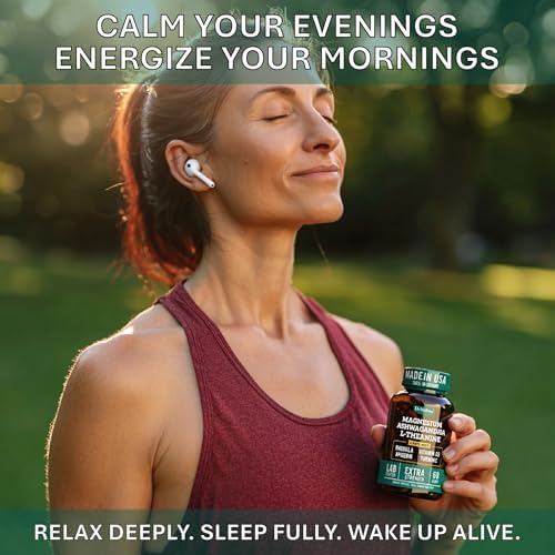 Suplemento Reductor de Cortisol y Soporte Adrenal – Alivio Natural del Estrés con Ashwagandha KSM-66, Magnesio, L-Theanina, Rhodiola, Apigenina, - imagen 6