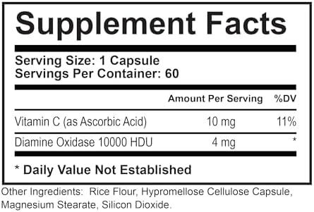 Suplementos NATURALABS DAO Bloqueador de Histamina – Enzima DAO + Diamina Oxidasa y Vitamina C para Salud Digestiva y Soporte Alimenticio – 60 - imagen 7