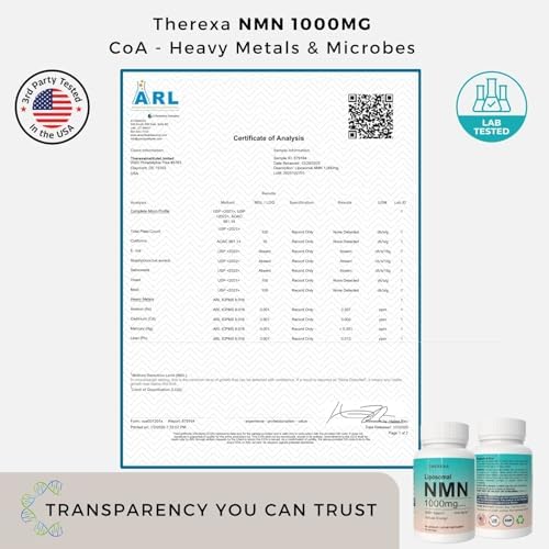 Suplemento de NMN 1000mg Puro - NMN Liposomal para Suplemento de NAD+, Probado en EE. UU., 60 Cápsulas - imagen 5