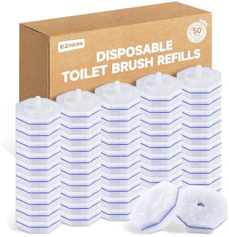 Recargas de 50 Piezas para Varita de Inodoro Clorox, Refills de 5X Poder de Limpieza y Cepillo Desechable de Alta Densidad - Espuma Instantánea para - imagen 1