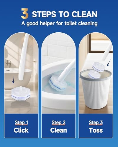 Recargas de 50 Piezas para Varita de Inodoro Clorox, Refills de 5X Poder de Limpieza y Cepillo Desechable de Alta Densidad - Espuma Instantánea para - imagen 6
