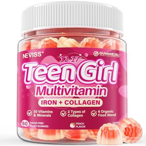 Gomitas Multivitamínicas Metiladas para Chicas Adolescentes de 12 a 17 Años, Methylfolato, Hierro, Colágeno, D3 K2, Magnesio, Zinc, Vitaminas Diarias - imagen 1