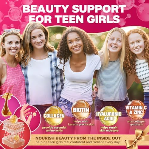 Gomitas Multivitamínicas Metiladas para Chicas Adolescentes de 12 a 17 Años, Methylfolato, Hierro, Colágeno, D3 K2, Magnesio, Zinc, Vitaminas Diarias - imagen 6