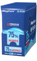 Toallitas Antibacteriales MagiCare 75% Tamaño Viaje, Paquete Grande (10, 20ct, 200ct) - Toallitas Desinfectantes Sin Fragancia para Mano, Limpieza y - imagen 1