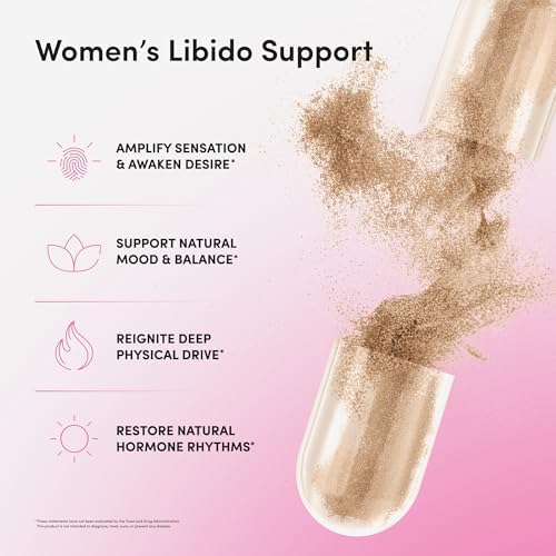 Suplemento de Libido para Mujeres - Acción Rápida con Hierba de Cabra y Maca para Ánimo, Pasión e Intimidad - Equilibrio Hormonal Femenino - 60 - imagen 3