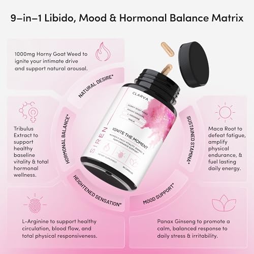 Suplemento de Libido para Mujeres - Acción Rápida con Hierba de Cabra y Maca para Ánimo, Pasión e Intimidad - Equilibrio Hormonal Femenino - 60 - imagen 5
