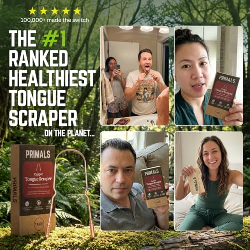 Raspador de Lengua PRIMALS de Cobre - Aliento Fresco y Mejora de la Salud Oral - Limpiador Ayurvédico Natural para Detox Diario - Resistente a la - imagen 5
