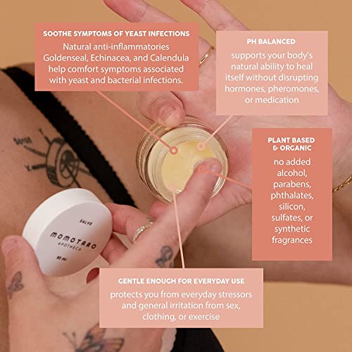 Bálsamo Hidratante Vaginal MOMOTARO APOTHECA - Bálsamo Orgánico para Vulva, Alivio Intimo para Sequedad, Picazón y Malestar - 30ml - imagen 2
