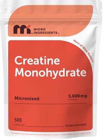 Creatina Monohidratada 5,000mg, 500 Cápsulas | Pastillas de Creatina Pura – Micronizada y Sin Sabor, Fácil Absorción | Keto, No GMO - imagen 1