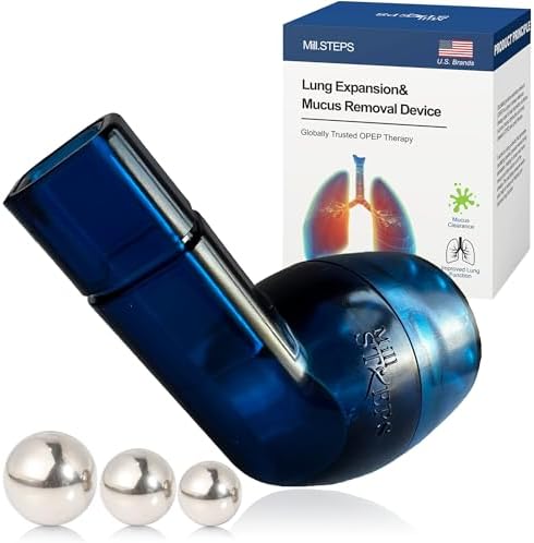 Dispositivo de Ejercicio Respiratorio MILLSTEPS para Pulmones, Válvula Flutter, Ejercitador Espiratorio - Limpia Mucosidad de las Vías Respiratorias - imagen 1